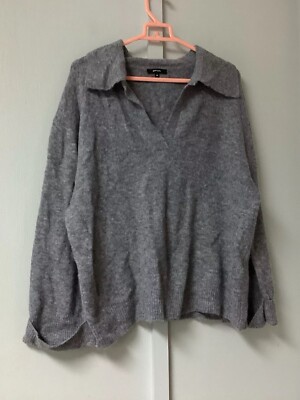 Opus Pullover Women s  Sweater Size 40 European Long Sleeve Collard Gray