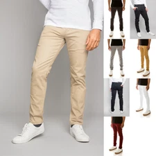 Victorious Men's Basic Trousers Casual Slim Fit Stretch Chino Pants       DL1250