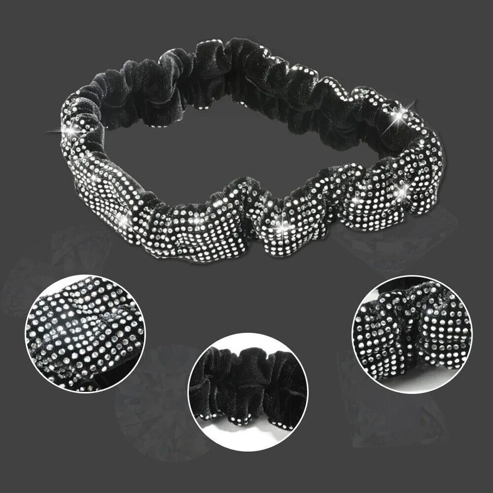 1x Bling Imitación Cristal Estrás Interior Coche Espejo Retrovisor Cubierta Accesorio Automático Foto 4 de 4