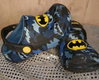 Batman Crocs Classic Lined Fun Lab Batman Clog Kids Size 7 (207325-410) 