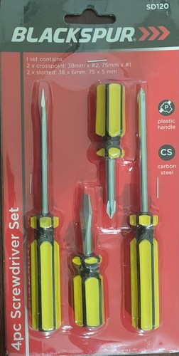 Screwdriver Set 4 X Flat/Slotted Screwdriver Crosspoint screwdriver 38mm X #2 - 第 1/6 張圖片