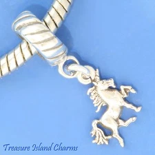 Unicorn Horse 925 Sterling Silver European Dangle Bead Charm Euro