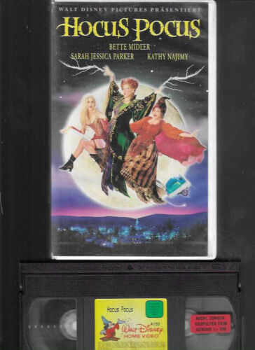 Walt Disney Großcover  Bette Midler   HOCUS POCUS   mit Hologramm   VHS Rarität - Zdjęcie 1 z 3