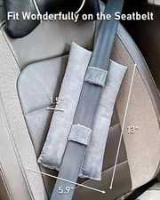 Seat Belt Pillow for Post Mastectomy/other Surgery, Gray, New