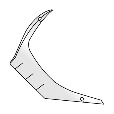 Heckspoiler Helm Airoh GP 550 S Größe L XL weiß glänzend