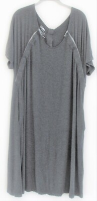 Frida Nursing Labor Dress Snap Button Back One Size Gray  Color