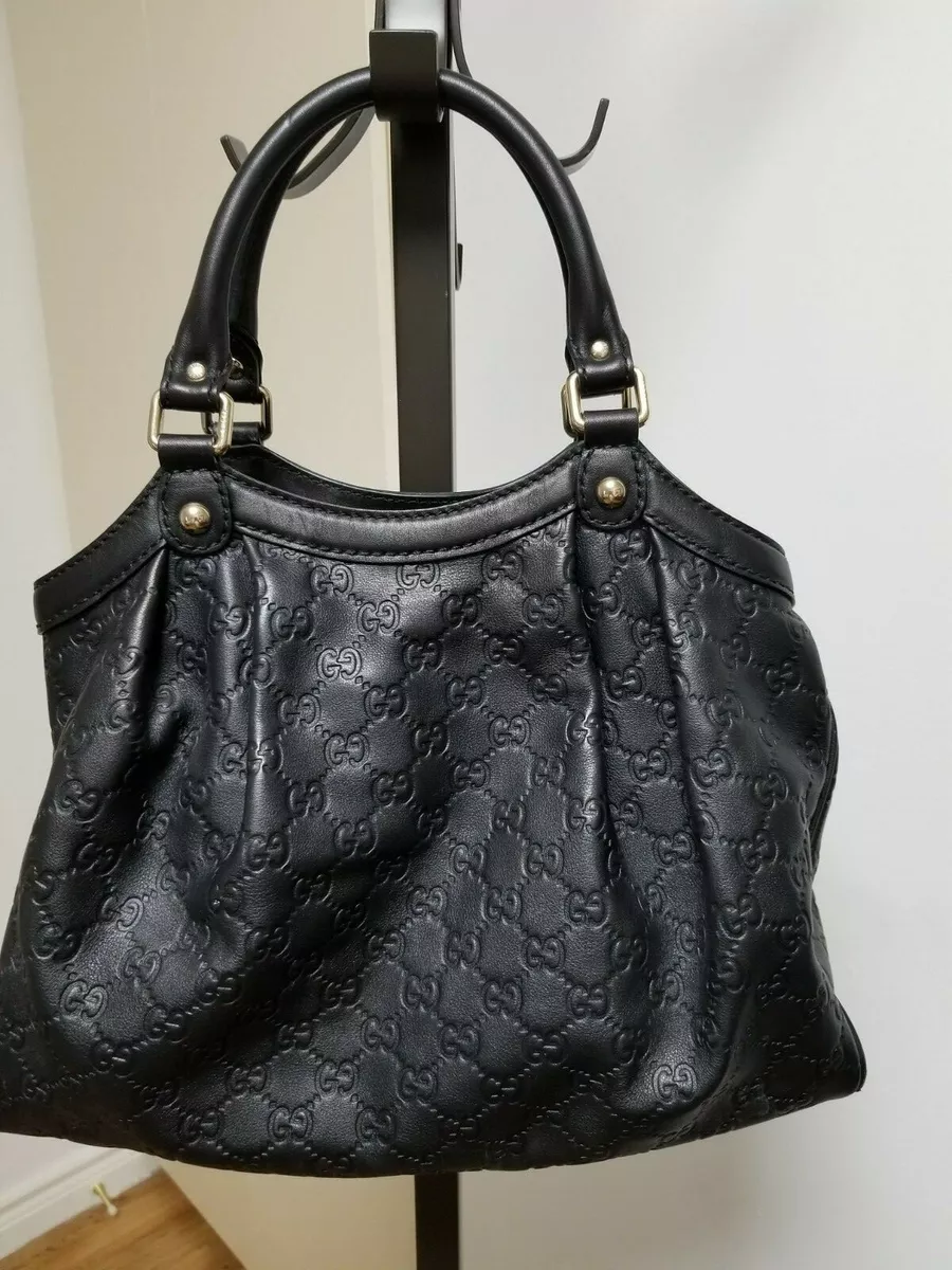 GUCCI Guccissima Large Sukey Tote Black 1301429