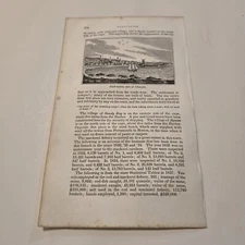 View Of Gloucester Massachusetts c. 1839 Engraving (373)