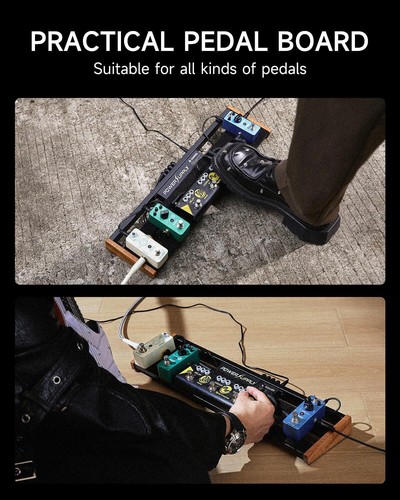 🎸Pedaliera Effetti Tuono Alimentatore Incasso Alluminio 20*5*2" + Borsa Trasporto - Foto 7 di 9