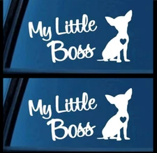 Chihuahua - My Little Boss - Vinyl Decal Car Truck Laptop Notebook Windows