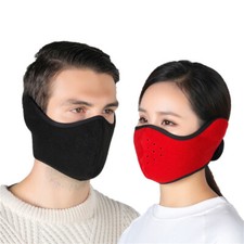 Winter Fleece Ear Warmer Face Mask Balaclava Outdoor Skiing Neck Gaiter Earmuffs