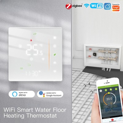 New Water/Electric Floor Heating Thermostat Water Gas Boiler Temperature Control