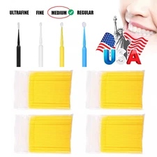 100 Micro Brushes Applicators Microbrush Dental (Regular, Fine, Super Fine) Eye