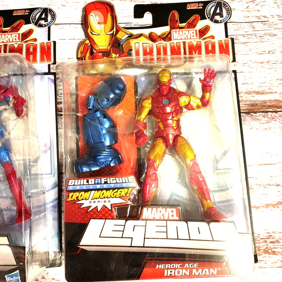 MARVEL LEGENDS IRON PATRIOT + FIGURAS HEROIC AGE IRON MAN BAF IRON MONGER 2012. Foto 3 de 4