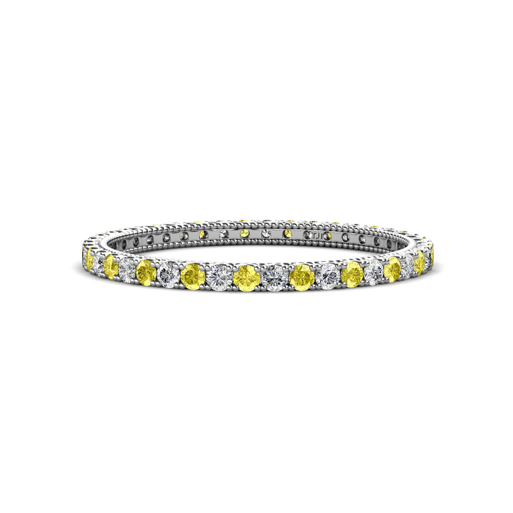 TriJewels Sapphire & Diamond Eternity Ring 0.74 ctw* 14K TriJewels Sapphire & Diamond Eternity Ring 0.74 ctw* 14K
