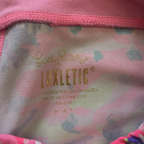 Lilly Pulitzer GIRLS Luxletic Medium Floral Print Leggings Rainbow Soleil - Picture 4 of 6