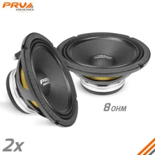 2x PRV Audio 8" Midrange PRO Audio Neodymium Speakers 8MR600X-NDY 1200W 8 Ohm