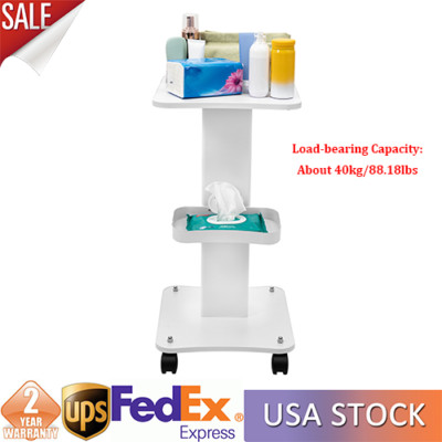 Beauty Salon Machine Stand Rolling Cart Beauty SPA Trolley Holder ABS Aluminum