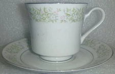 Taihei Fine China; Japan; Springtime Pattern Coffee/Tea Cup & Saucer