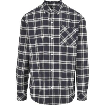 Urban Classics Oversized Check Shirt Flanell Hemd kariert lang Karo Männer Men