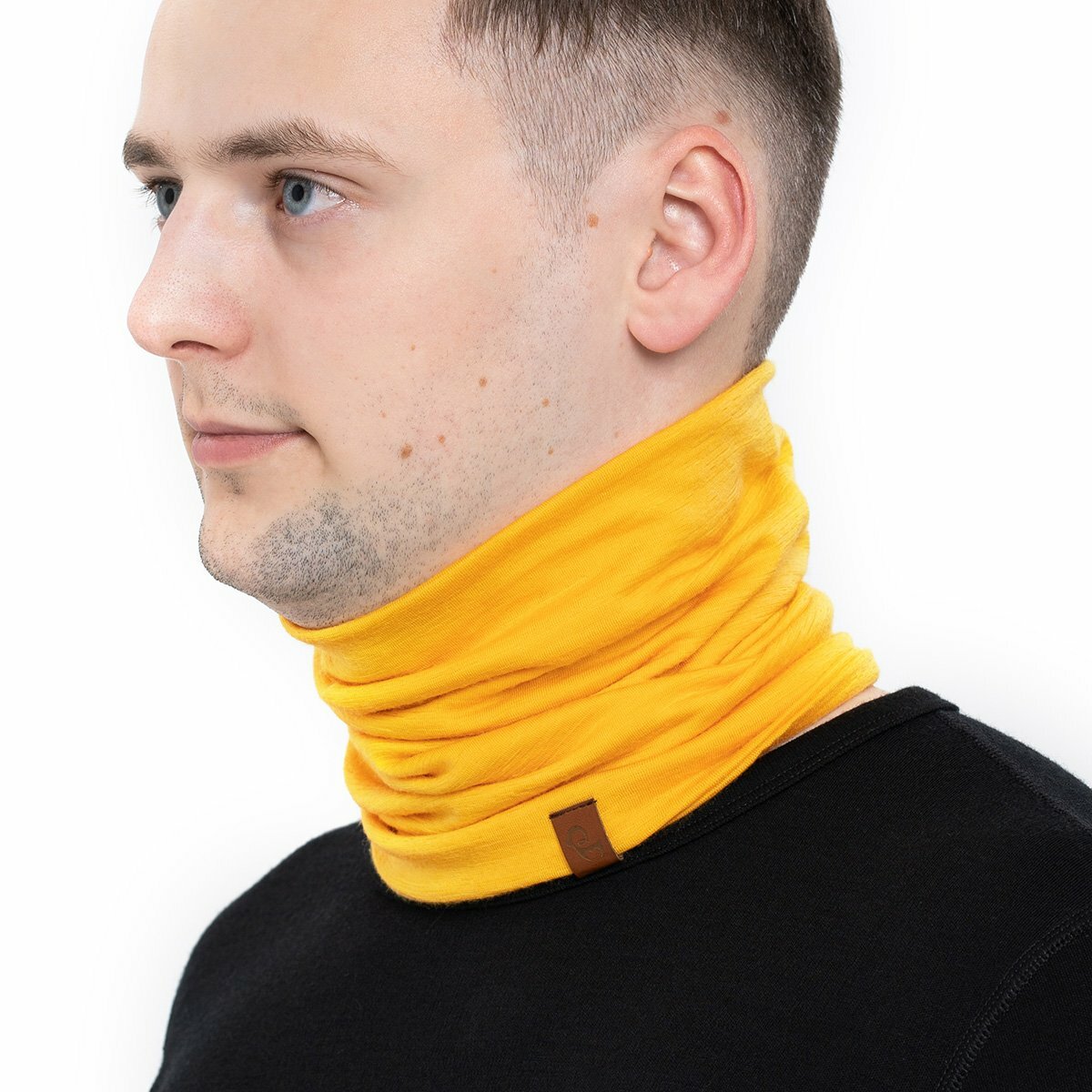horizon【YUKIGUNI GAITER】Mustard Men's Merino Wool Warm Neck Gaiter * Outdoor Windproof Cycling