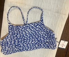 Vineyard Vines for Target Girls Swimsuit Top Blue/White Size XL 14-16 New