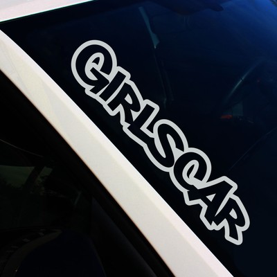 Windshield sticker girlscar 1 medium gray sticker tuning car decal FS127