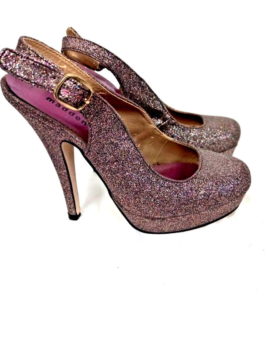 Metallic Pink Glitter High Heels Baby Phat Pink Barbiecore