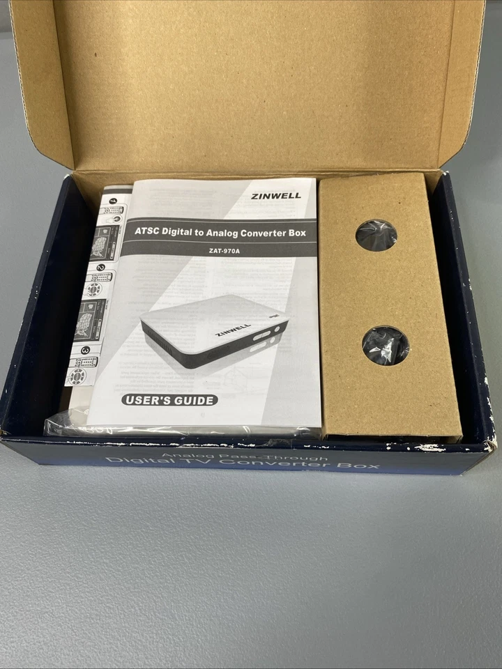 Zinwell Analogue Pass-Thru Digital TV Converter Box ZAT-97A New in Open Package - Image 2 of 4