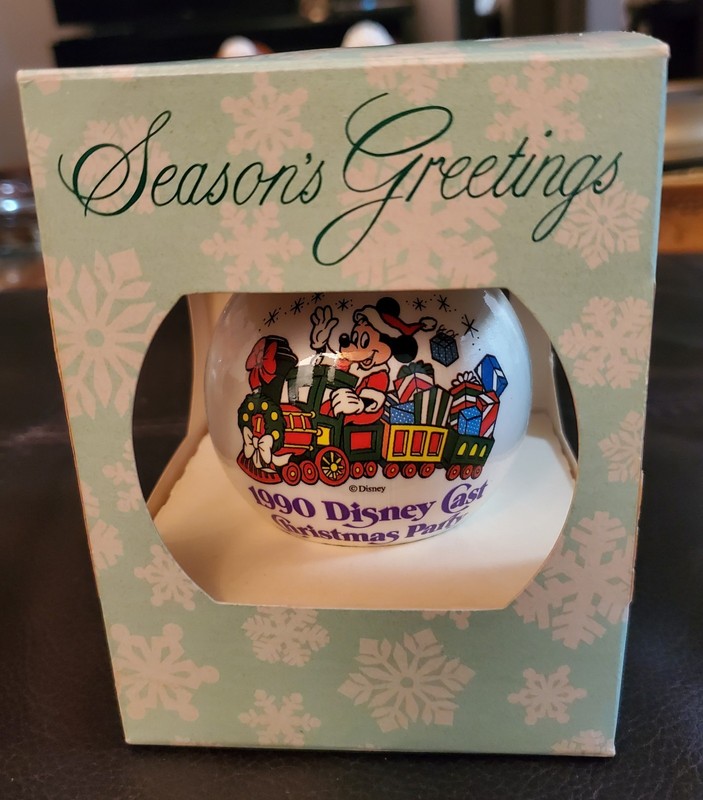 Disney Cast Family Holiday Party 1990 Christmas Ornament Santa Mickey...Rare