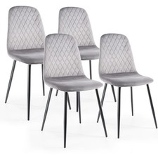 Set 4 sedie sala da pranzo a griglia comoda sedia imbottita sedia cucina moderna