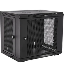 New VSEVEN 9u Wall Mount Rack V7 Vented Enclosure -RMWC9UV450-1N - Rolled Steel