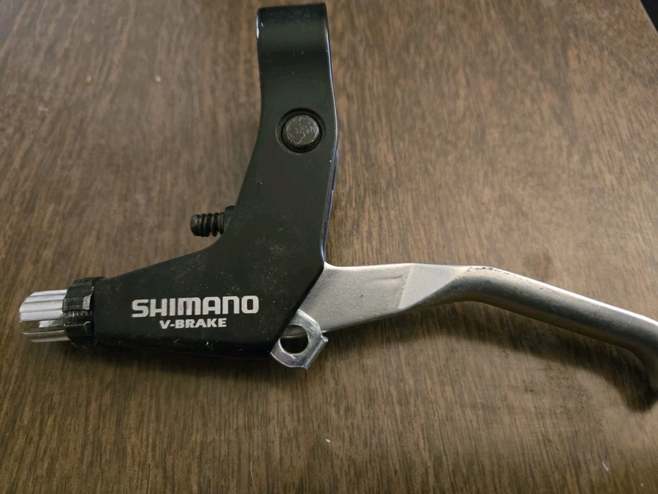 Juego de palancas de freno Shimano BL-M421 V-Brake izquierda y derecha plateadas/negras Foto 3 de 4