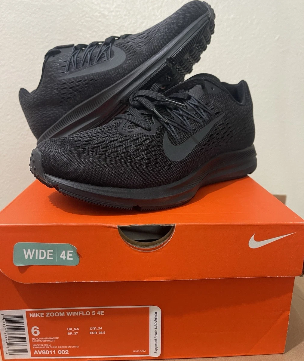 Nike Zoom Winflo 5 X-Wide Black for Sale | Authenticity Guaranteed