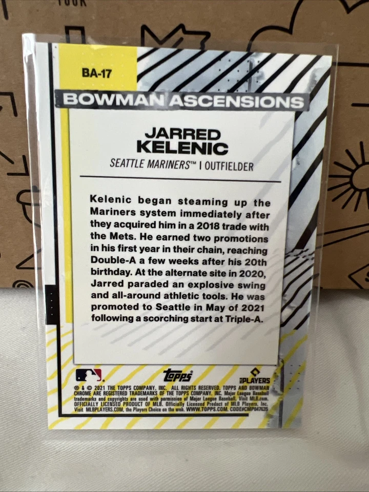 2021 Bowman Chrome - Bowman Ascensions #BA-17 Jarred Kelenic (RC) - Image 3 of 3