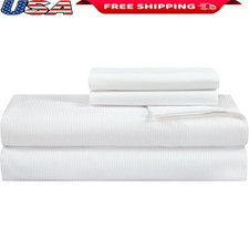 300 Thread Count Cotton Bed Sheet Set Soft Breathable Luxury Washable Oeko-Tex