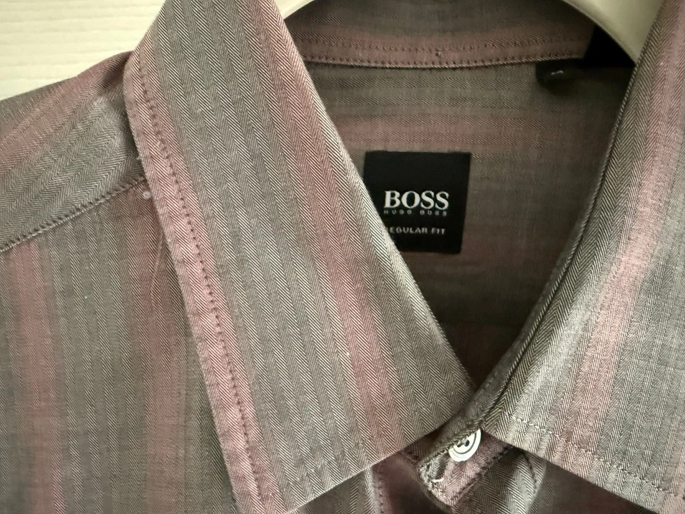 Lot 3 sz Med Men- Long sleeve dress shirts - Boss - Chaps - NWT Cactus Man - Image 4 of 4