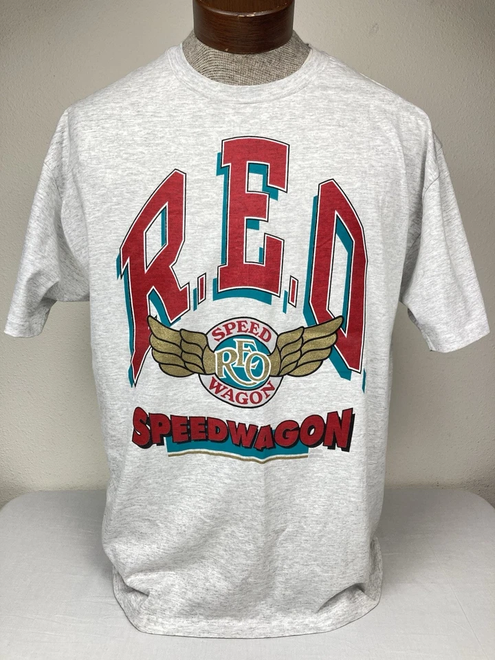 ВИНТАЖНЫЙ 1993 REO SPEEDWAGON ГРУППЫ РУБАШКА ОДИНОЧНЫЙ СТЕЖОК ДВУСТОРОННИЙ РАЗМЕР XL РЕДКАЯ! - Изображение 2 из 4