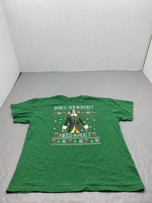 Shirt Mens XL Green Buddy The Elf Christmas Graphic Tee Tagless Cotton