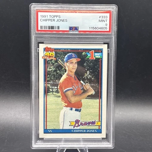 1991 Topps 40 Chipper Jones #333 PSA 9 Rookie 1 Draft Pick