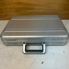 ZERO HALLIBURTON Silver Attache Briefcase Combination Lock Used