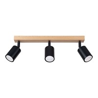 Deckenstrahler Holz Stahl GU10 Verstellbar Schlafzimmer 61 Cm Deckenleuchte BüRo