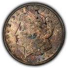 1921-D $1 Morgan Silver Dollar - VAM-1AE2 Die Break S Top Inside Top E - D6667