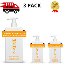 Native Strengthening Shampoo Almond Shea Butter Sulfate Free 16.5oz, 3 Pack