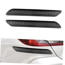 2PCS Rubber Car Bumper Guard, Car Bumper Protector, Anti-Collision Front Black