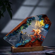 Leon S. Kennedy Resin Lamp LED Night Light Resident Evil 4 Gamer Desk Decor Gift