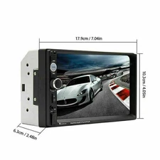 For AUX MP5 Player Double 2DIN Bluetooth Touch Screen Stereo Radio USB Camera 7"
