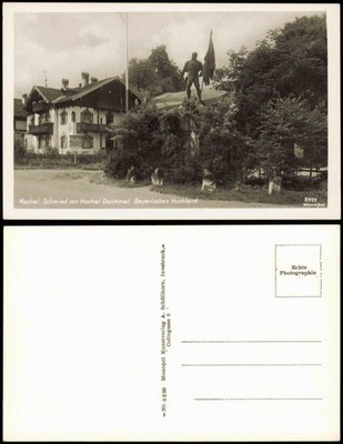 Ansichtskarte Kochel am See Denkmal ''Schmid v. Kochel'' Haus 1932