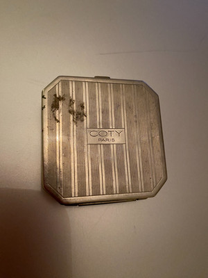 COTY PARIS SILBER KOMPAKT WIE FOTOS KOMPAKT VINTAGE EINIGE SPUREN KÖNNTEN GEREINIGT WERDEN