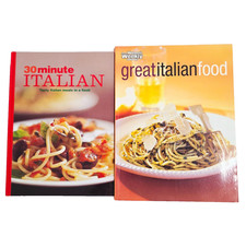 2x Italian Food Cook Book Bundle Lot : 30 Minute & Great Italian Food Recipes